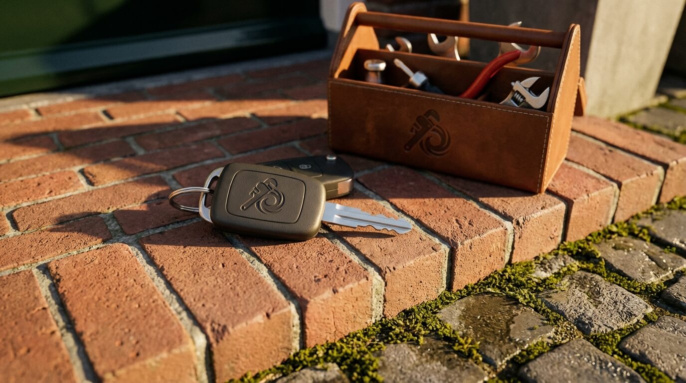 Gereedschap klaar voor een loodgietersklus