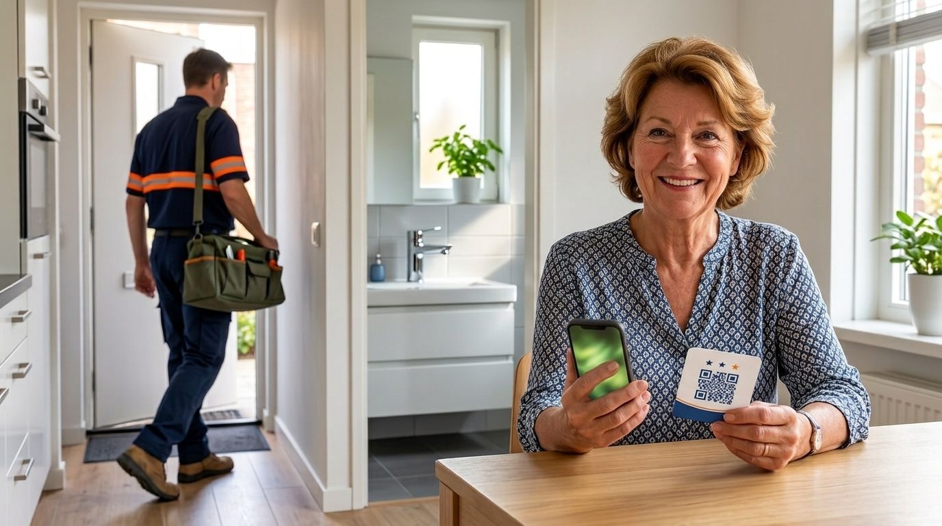 NFC, QR of kaartje: reviewtools voor loodgieters