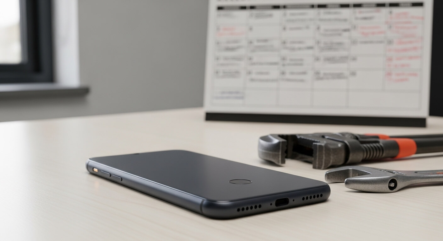 Georganiseerde loodgietersbus met gereedschap