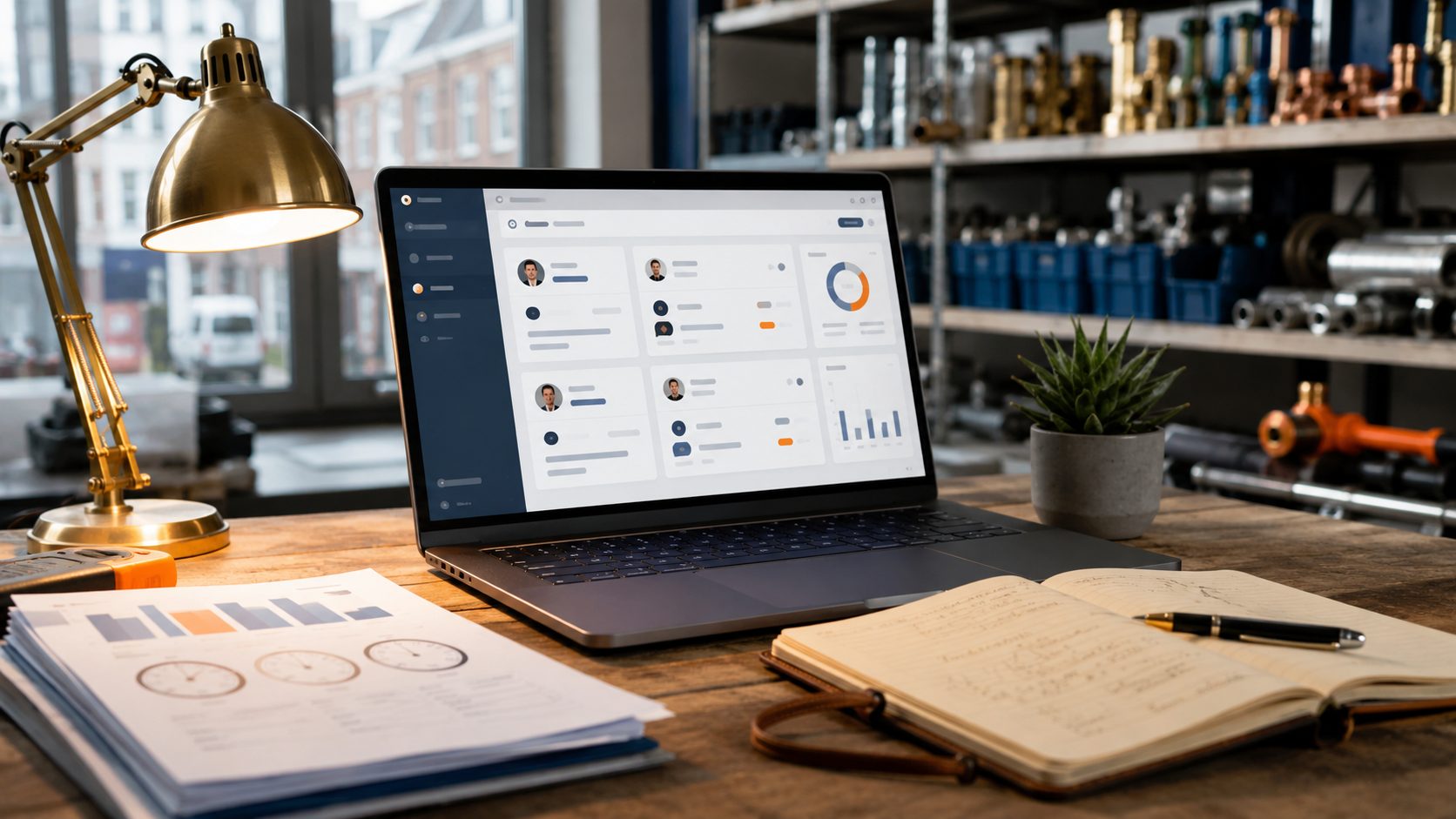 CRM dashboard voor loodgieters — klantenbestand op één plek